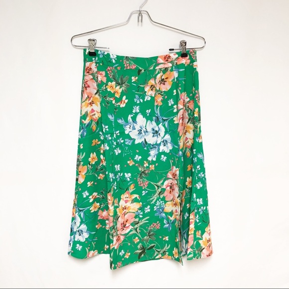 Loft Floral Fluid Midi Skirt - Picture 3 of 10